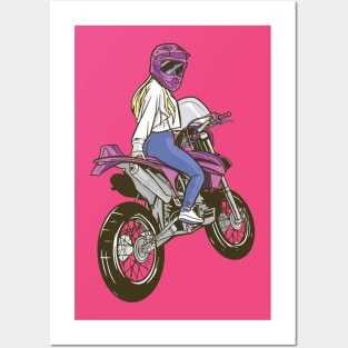 Dirtbike Girl Posters and Art